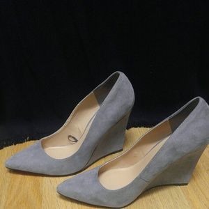 Express gray wedge heels